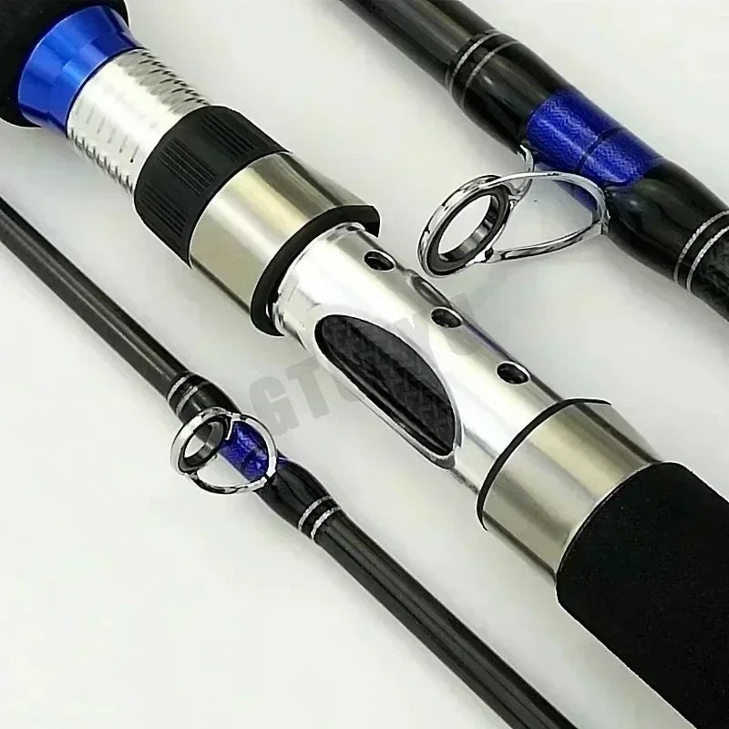 Fishing Lure Rod 1.8m 2.1m 3 Sections Superhard Lure 70-250g Trolling Fishing Rod Carbon Fast Surf Boat Raft Spining Fishing Rod