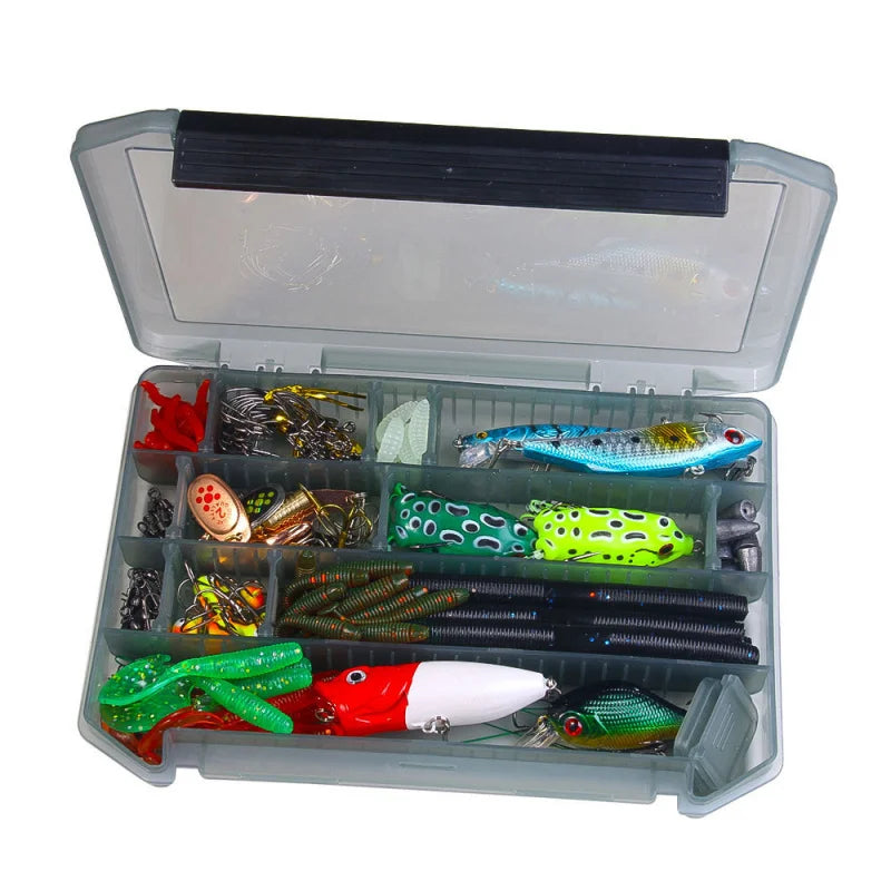 142pcs Fishing Gear Set Complete Combination - Fishhook Line Float Accessories Tools Equipment for Angling