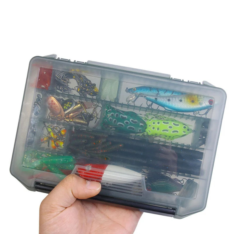 142pcs Fishing Gear Set Complete Combination - Fishhook Line Float Accessories Tools Equipment for Angling