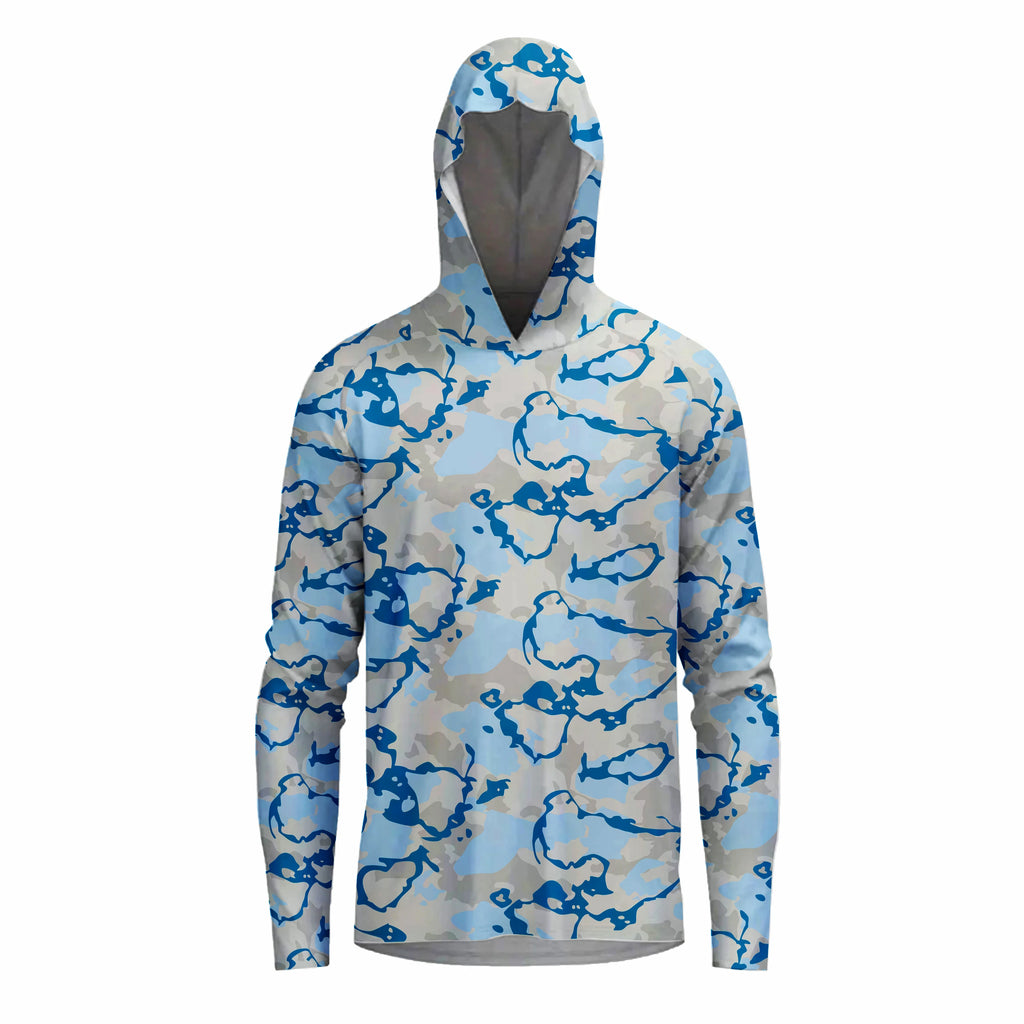 Fishing Shirts Men Sun Protection Hoodie Mask All-in-one Fishing Clothing Ropa Pesca Hunting Camping Angling T-shirt Upf 50+