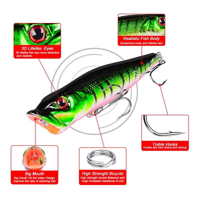 6PCS 12.5G 9cmNew fishing gear: Wave fishing lures for long-distance casting, sea fishing hard lures